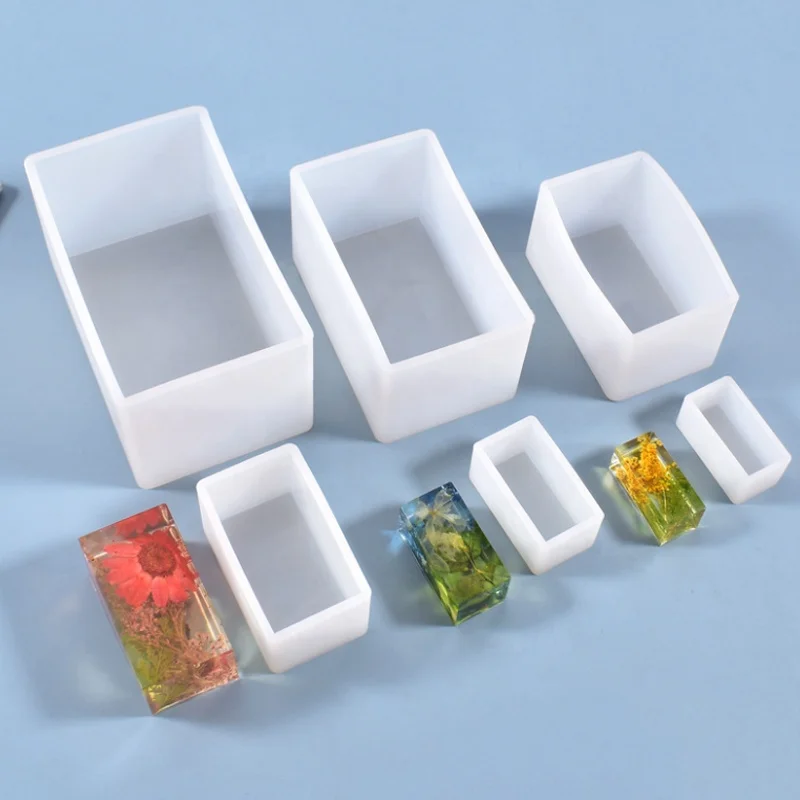 Большие и маленькие прямоугольные силиконовые формы для эпоксидной смолы поделок «сделай сам»