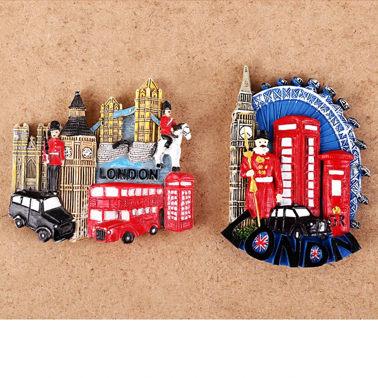 Wholesale Promotional  Gift Tourist Custom Country 3d Resin Fridge Magnet for Refrigerator Souvenir