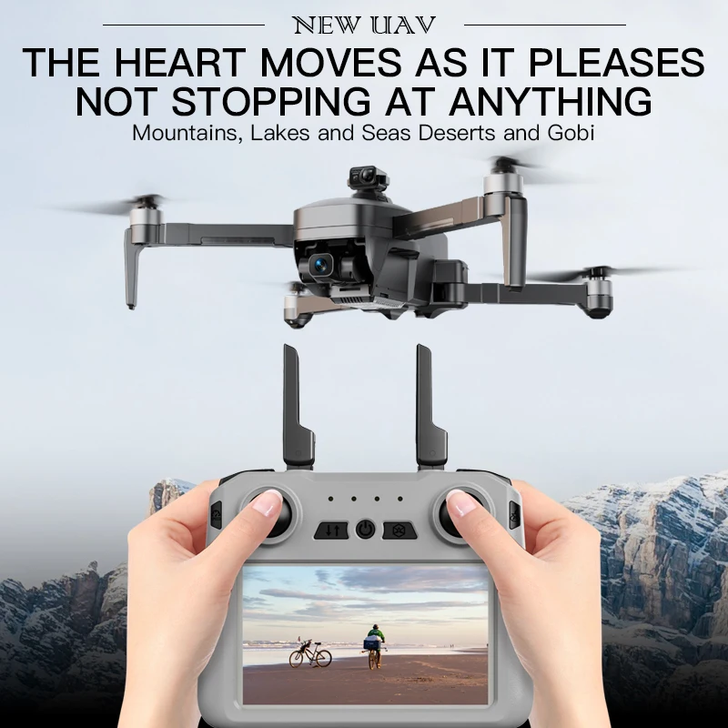 193S 3-axis Gimbal EIS Display Digital Touch Screen Remote Controller Drone 4K Pro With Professional gps Long range distance