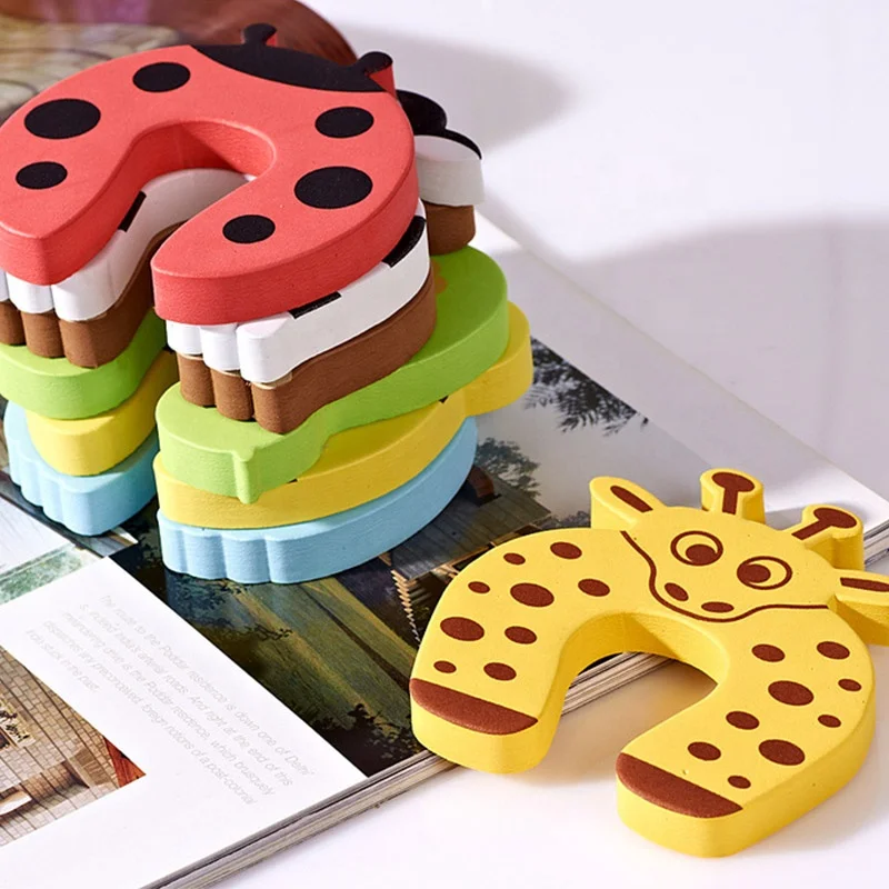 Baby safety soft rubber with cartoon design soft door stopper