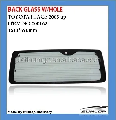 sunlop hiace auto  body parts #000162  back glass with hole  rear glass 68105-26290  hiace200 commuter 2005-2018