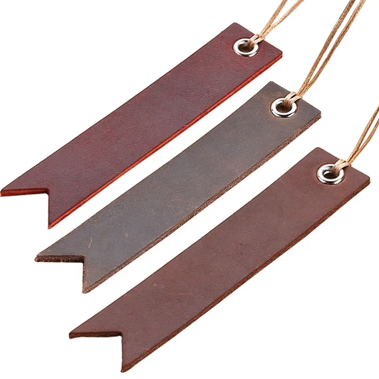 Отличный подарок частная марка ручной работы Винтажная закладка из натуральной кожи Crazy Horse на заказ