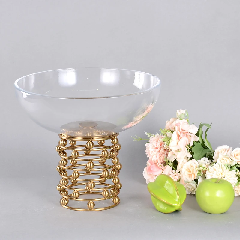 Nordic glass fruit bowl products home decor for home decoration garden gold plating