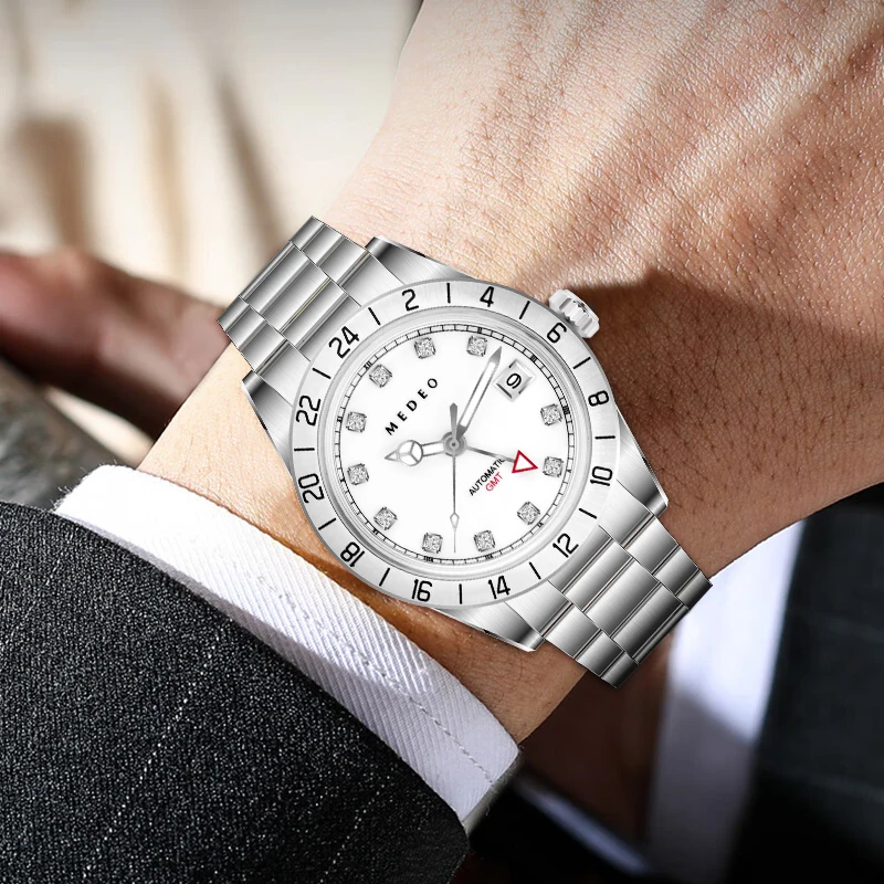 sapphire crystal automatic 316 stainless steel luxury mechanical watch for men fashion business analog mechanical watches luxury