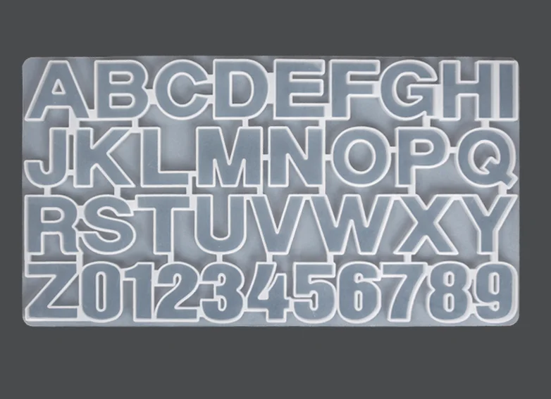 Handmade  Silicon Alphabet Mold OEM Customized Tools Logo Packing Food Color Printing