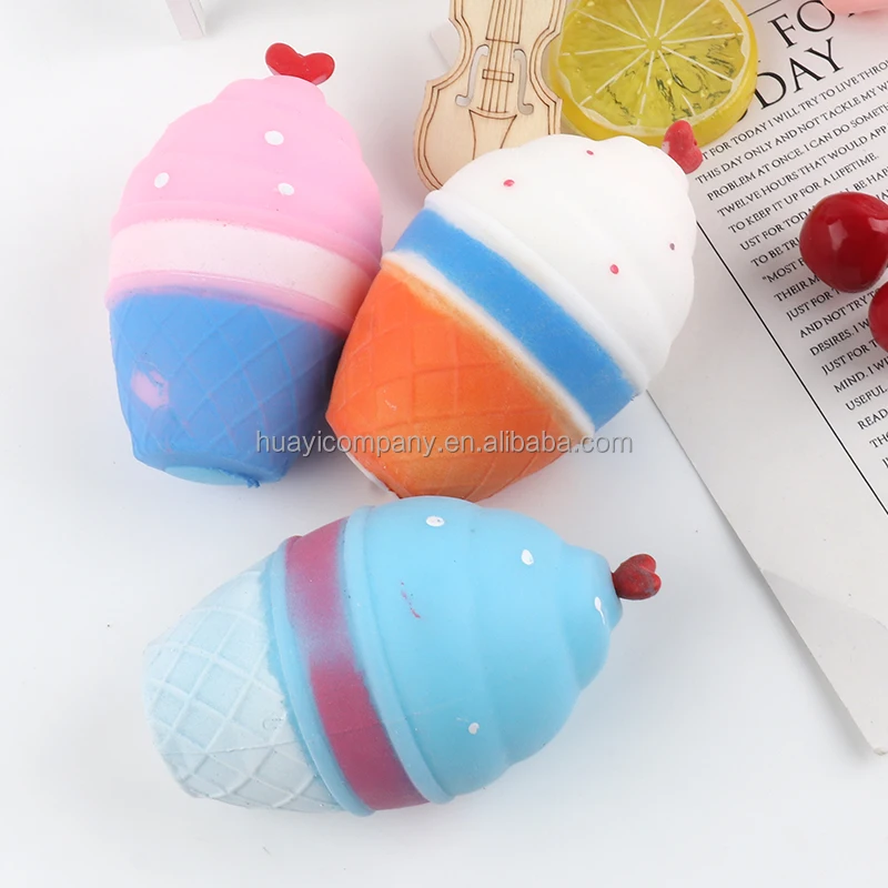 Ice Cream Squeeze Stress Relief Balls Gel Bead Filled Fidget Finger Sensory Toy For Kids & Adults