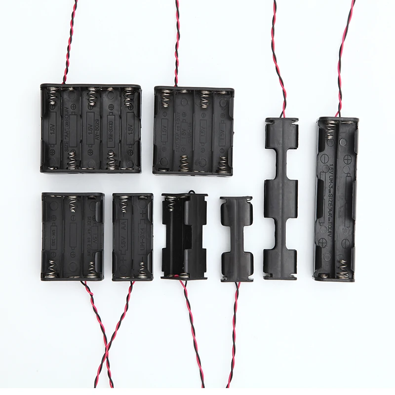5v 6v 3 4 solt 2aa 3xaa 4xaa waterproof battery holder with pin cover connector