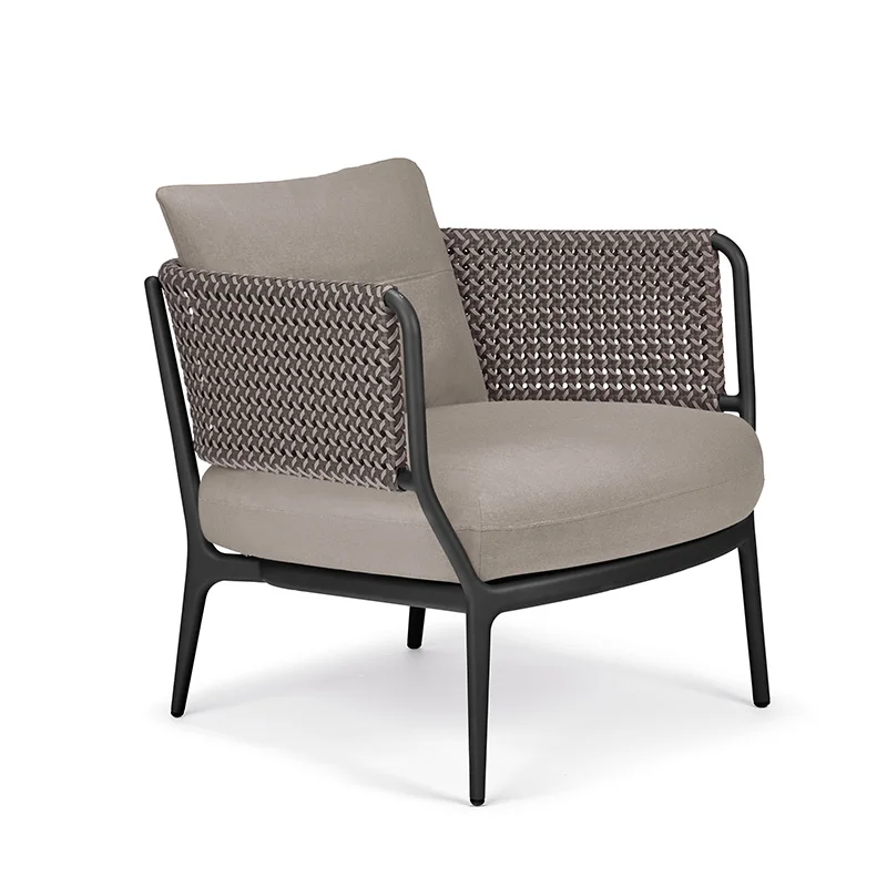 Nordic style outdoor sofa chair courtyard garden waterproof hotel beach furniture