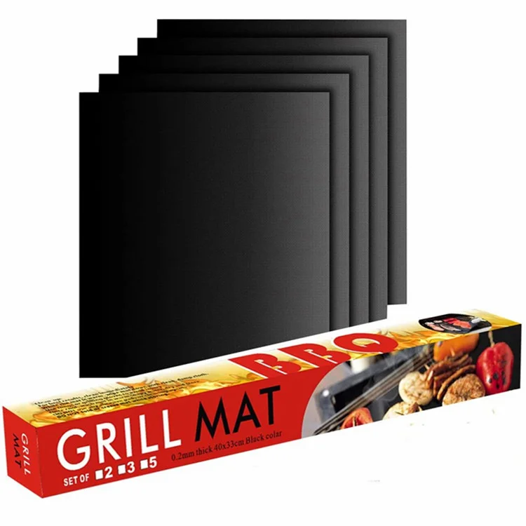 2021 Hot Selling non-stick ptfe cooking mat high temperature resistance BBQ grill mat