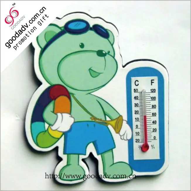 promotional custom logo business thermometer fridge magnet kitchen sticker