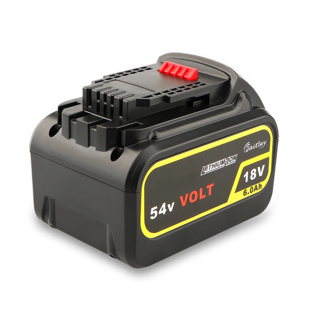 Waitley 18V 54V 6.0Ah DCB606 Replacement Li-ion Battery for DeWalt MAX XR 20V/60V power tool 6000mAh lithium Batteries