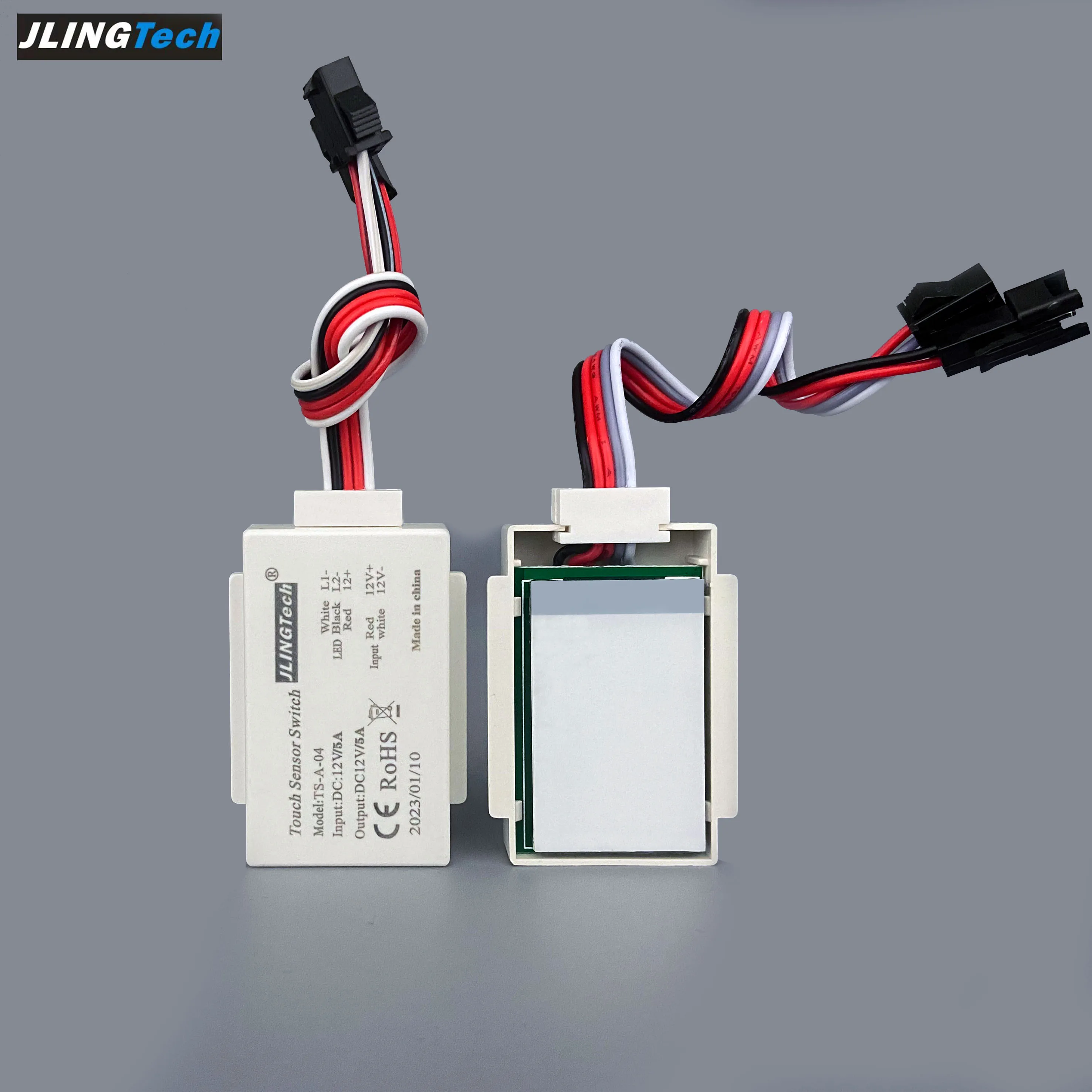 single key LED touch switch for smart bathroom mirror backlight three color dimmer stepless dimming customized light color