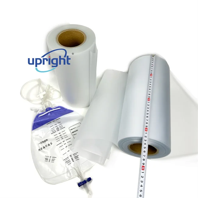 Upright transparent translucent frosted pvc plastic sheet for making leg bag and urine bag