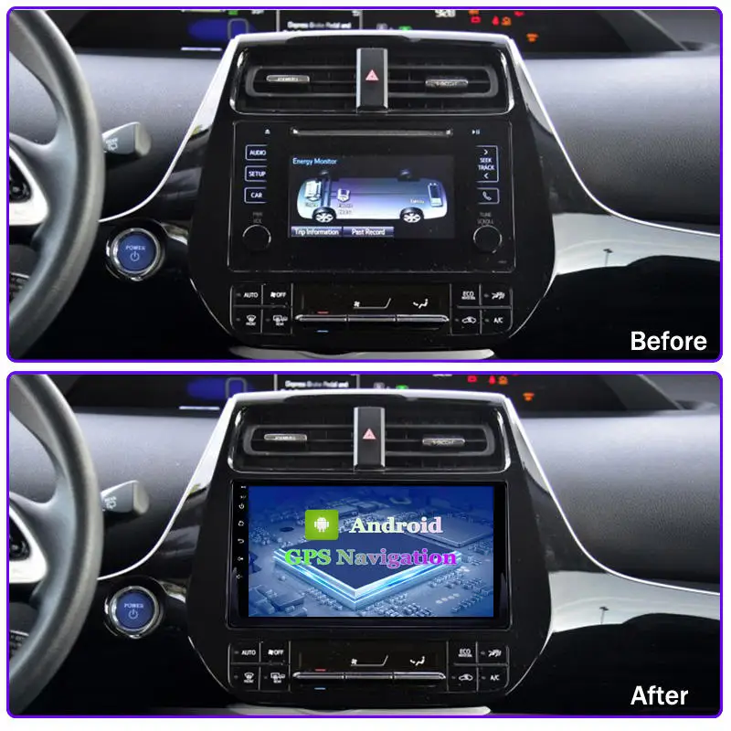 Радиоприемник для TOYOTA PRIUS 2015-2017 2 двойных Din четырехъядерный Android магнитола GPS навигация