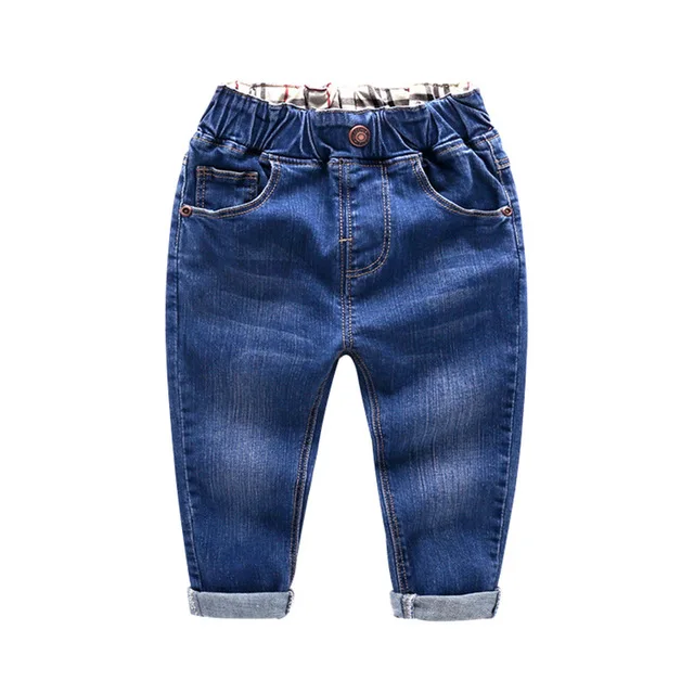 
European fashion elastic pencil denim pants boys kids jeans 
