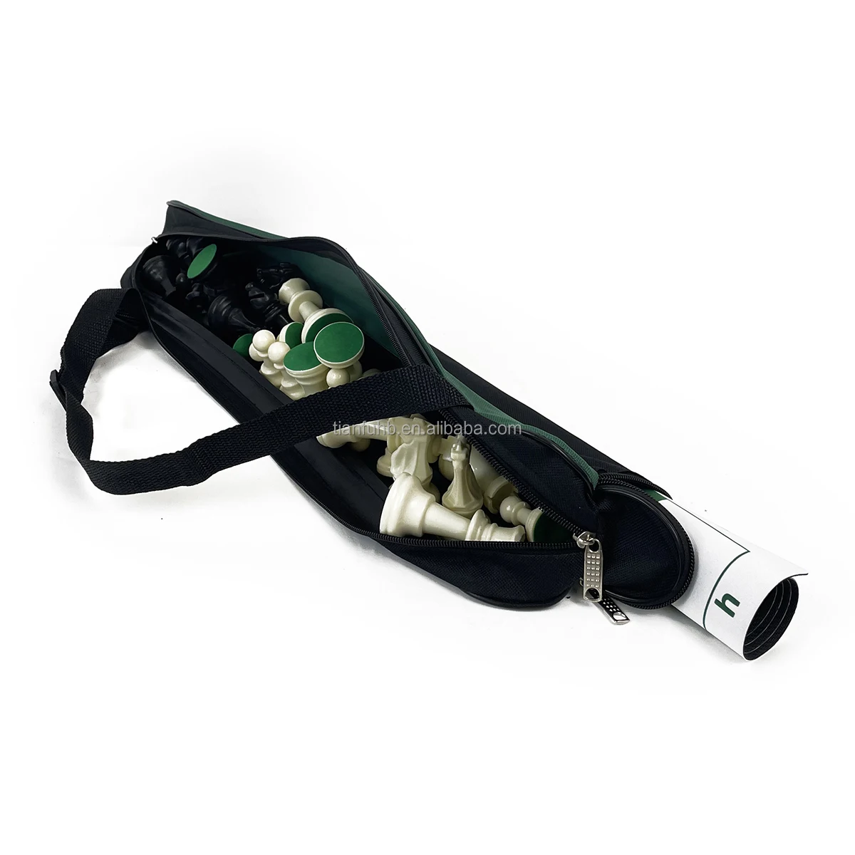 Factory direct sales 56X15X8cm PVC canvas chess bags chess set carry bag chess pieces bag