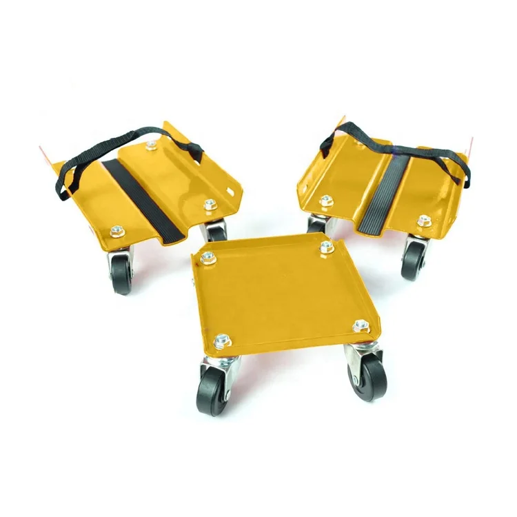 1500lbs Capacity Anti Slip Straps Firmly Attaching on Skis Snowmobile Dolly Set Roller Skate