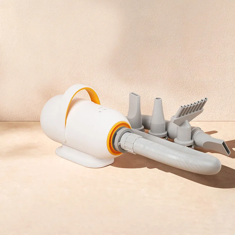 2800W Stepless Speed Pet Hair Dryer Blow & Vacuum 2 in 1 Hot and Cold Adjustable with 4 Nozzles 1 Dog Grooming Bruch 1 Pet Towel