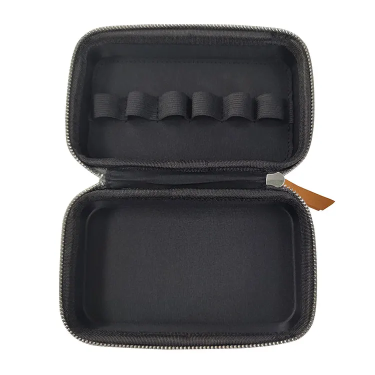 Custom Travel Long Square Zipper Hard Shell Essential Oils Holder Bag Bottle Carrying EVA Essential Oil Cases