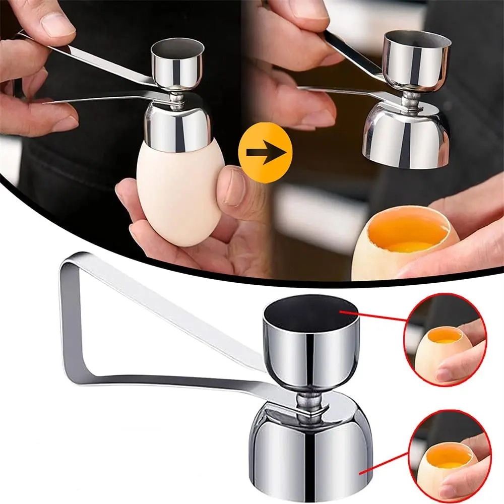 Good Quality Egg Opener Stainless Steel Egg Cracker Topper Open The Egg Apparatus Kitchen Tools