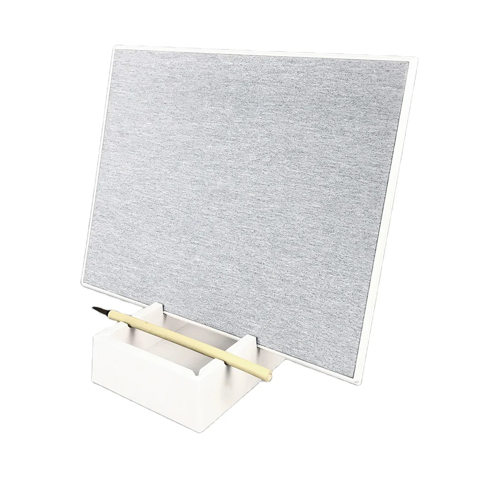 Black Zen Water Drawing Board with Bamboo Brush & Stand, Zen Artist Board Paint with Relaxation Meditation Water Painting Board