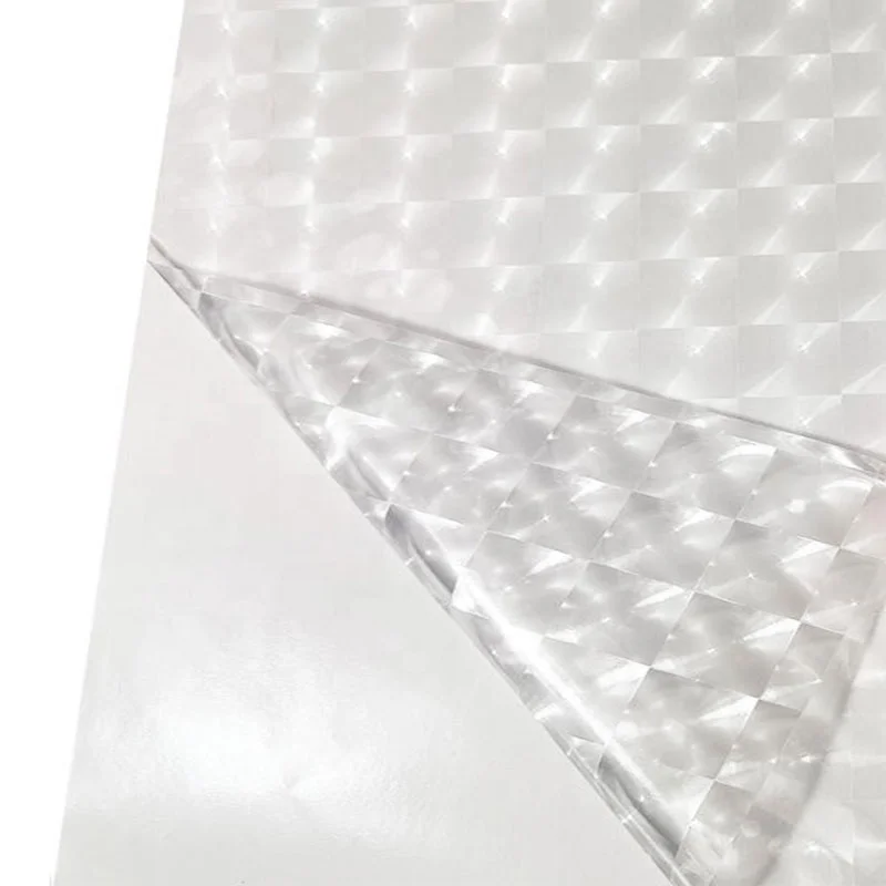 3D Cat Eye Pattern Hologram Thermal Lamination Film Soft PVC Stretch Wrap with Moisture-Proof Hot Melt Glue for Wrapping