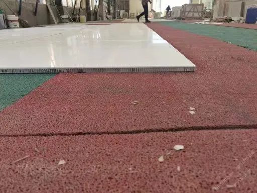 White Marble backed aluminum honeycomb stone panels for villa floor and stairboards