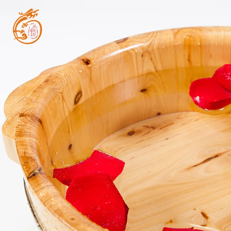 Chinese Factory Supply Wood Foot Bath Spa Basin