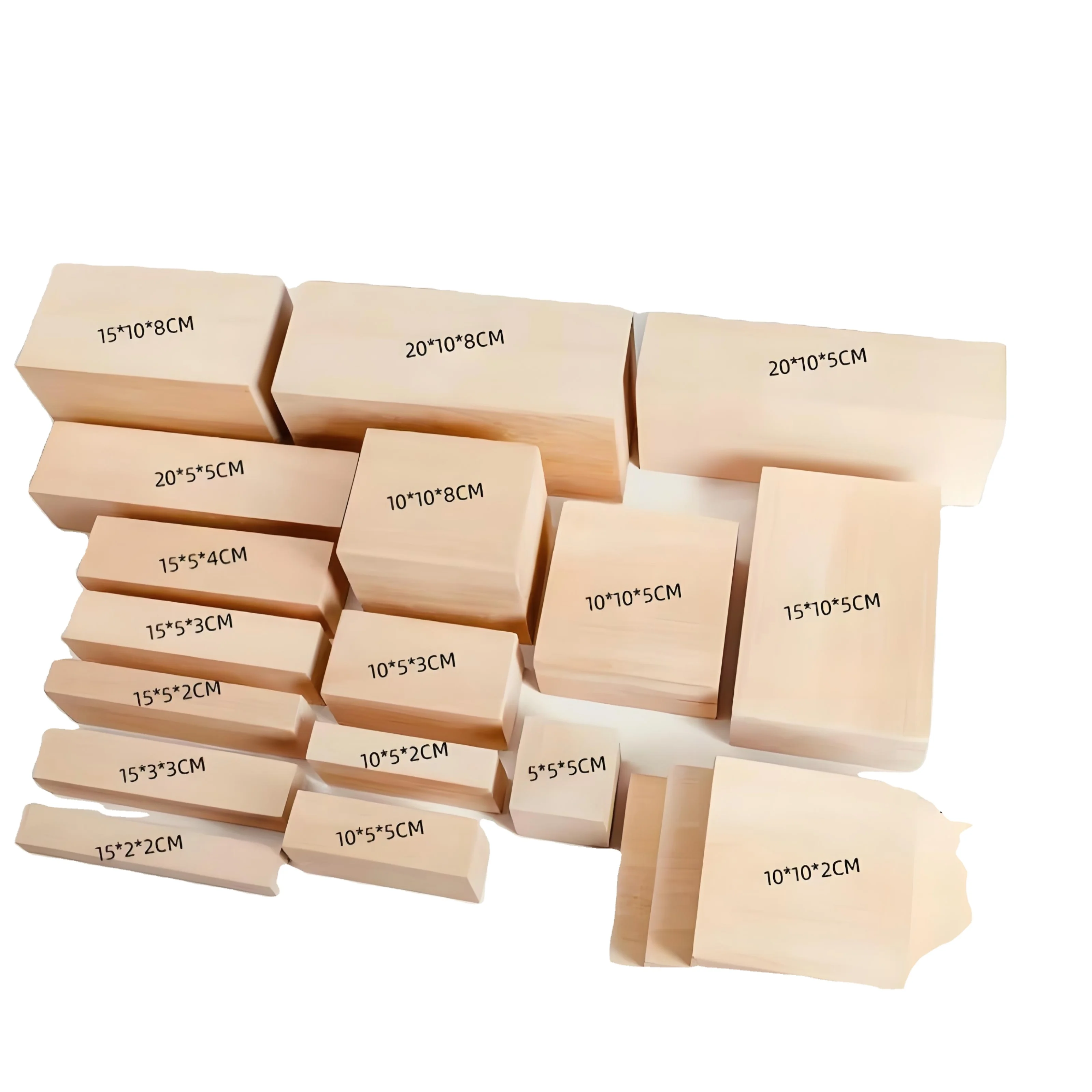 Basswood solid wood panels carved basswood blocks square segments dowels