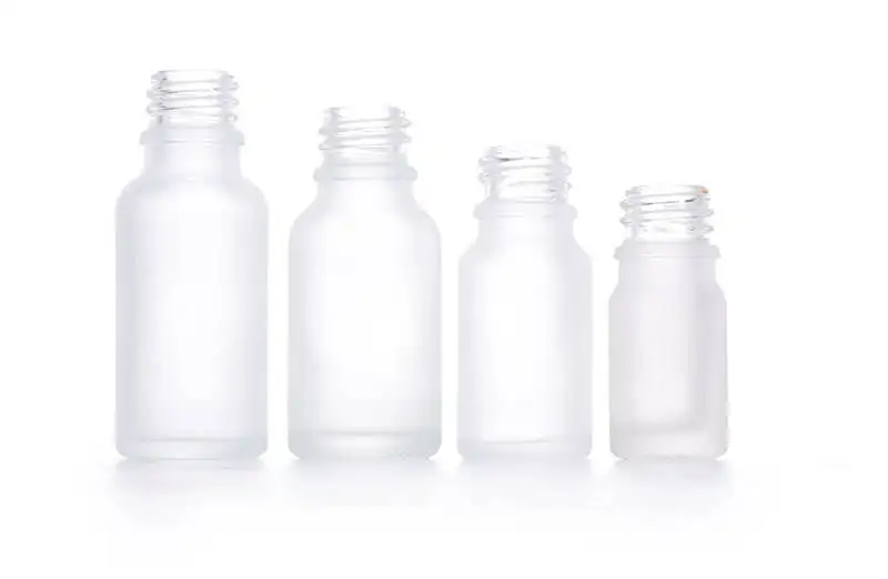 Bamboo dropper bottle 5-100ml transparent frosting fine oil bottle essence liquid raw liquid glass bottle