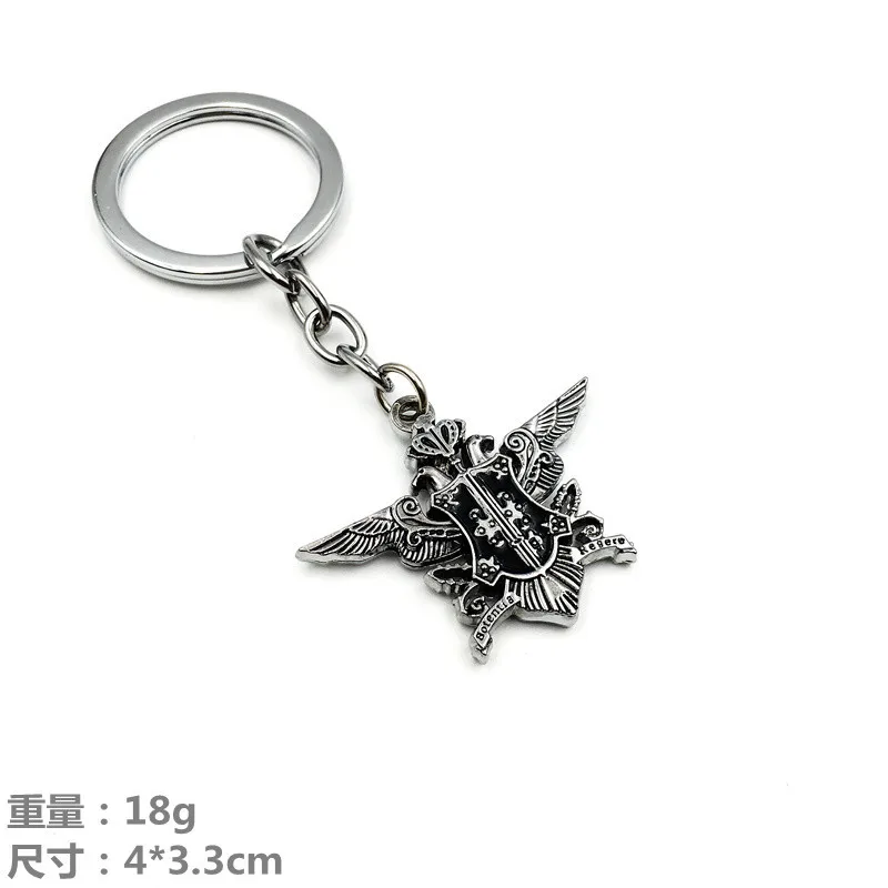 Anime Jewelry Black Butler Logo Alloy Keychain Cosplay Rope Chain Pendant Necklace