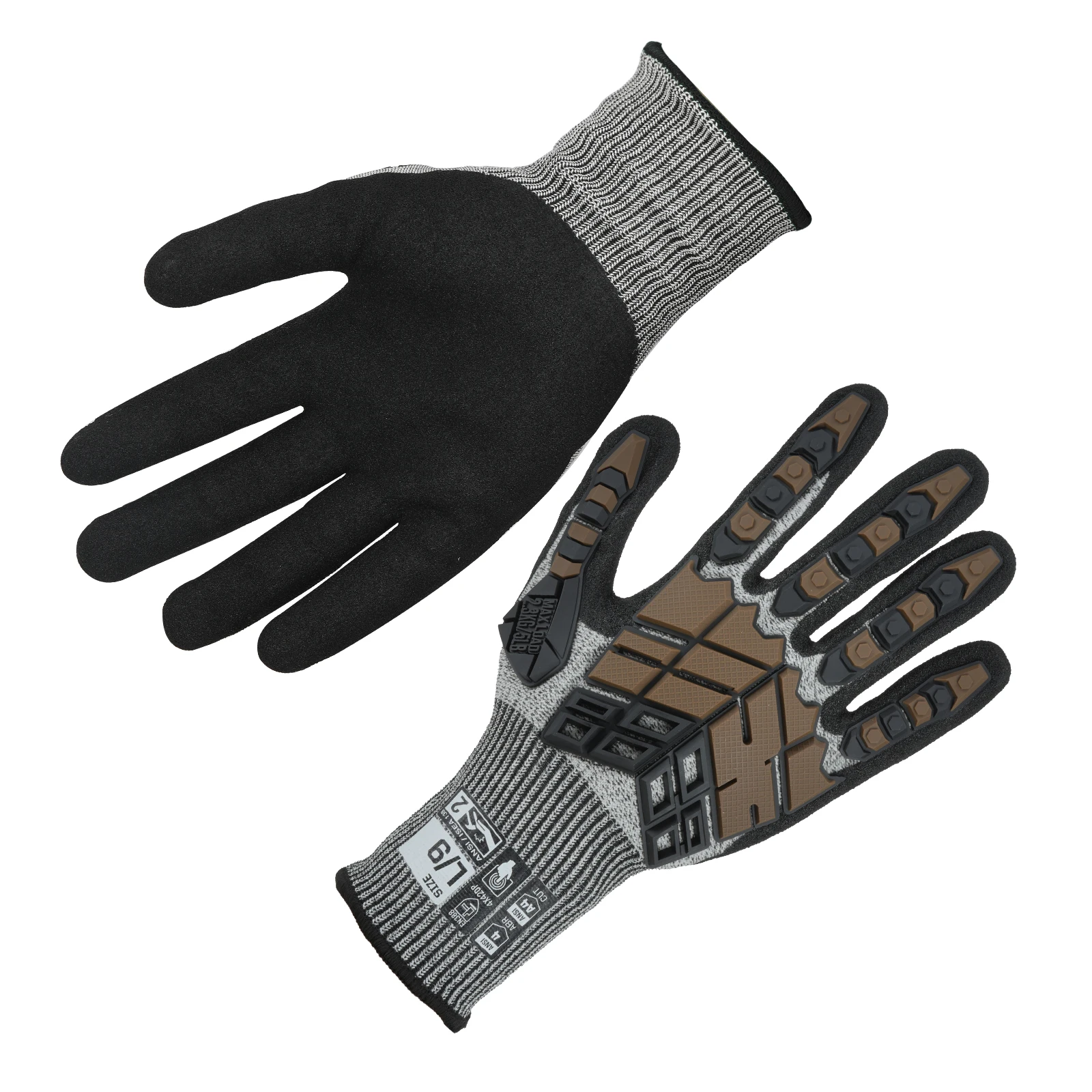 2024 A5 Cut-Resistant Work Gloves TPR Anti-Impact Waterproof Safety Protective Gloves