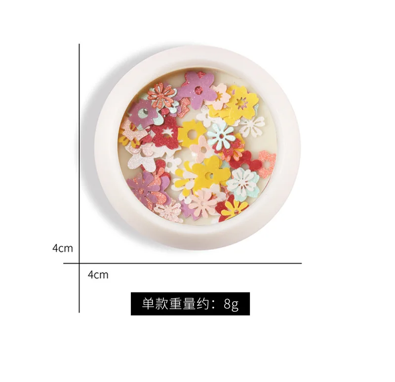 Nail Art 3D Christmas Ornaments Sequins Wood Pulp Tablets Snowflake Santa Mixed Decoration