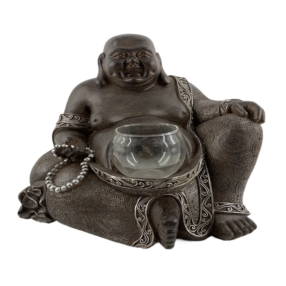 Resin Feng Shui Decor Laughing Maitreya Happy Buddha Statue For Good Luck