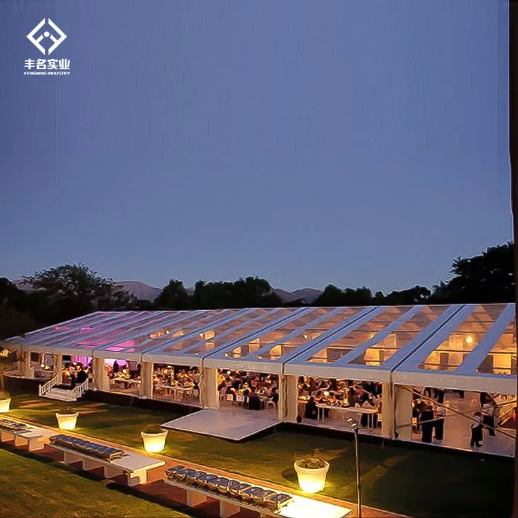 Modern Clear Roof Wedding Tents Transparent Party Event Wedding Glass Wall Atrium Tent for Commercial Ceremony