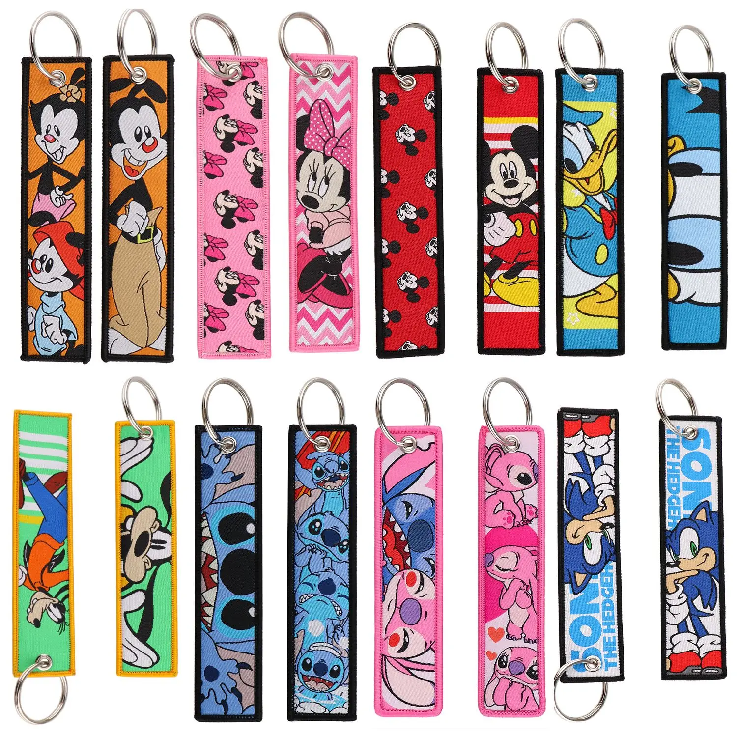 Cartoon Mouse Dolphin Animal Weaving Mark Keychain Cat Hanging Rope Student Office ID Hanging Decoration Fabric Keychain