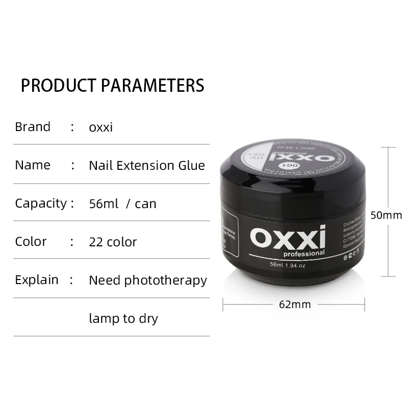 oxxi Brand Proficional Gel Polish Poly Nail Gel With UV Lamp Manicure Pedicure Acrylic Gel Nails  Nail Extension
