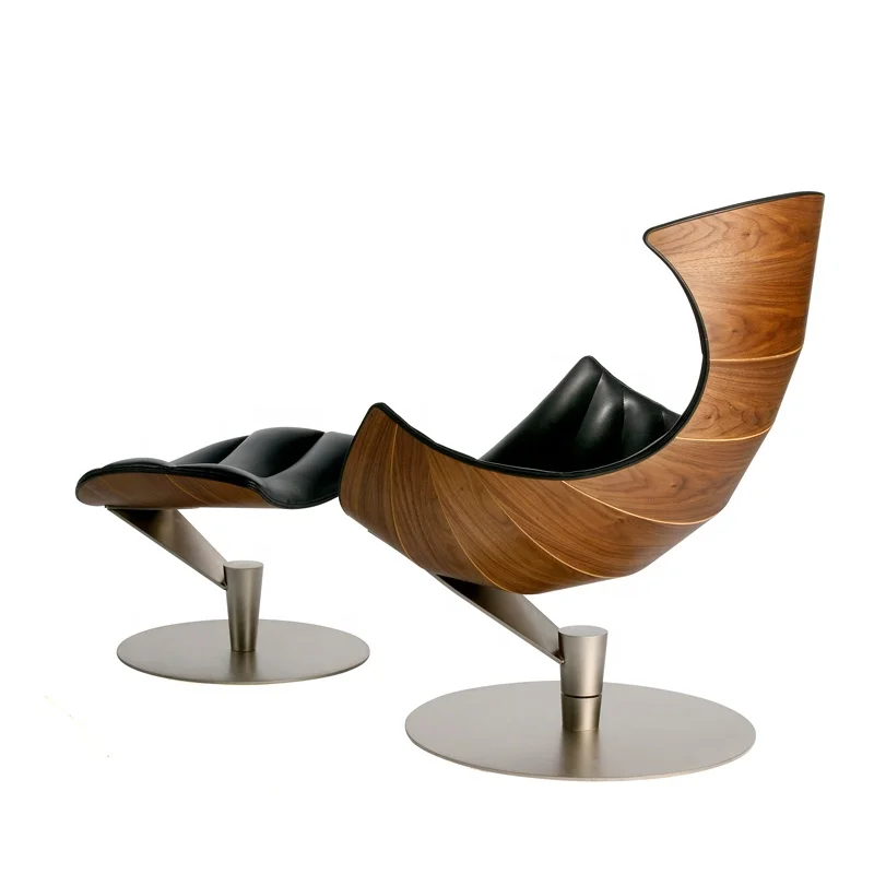 new arrival luxury modern comfortable revolving black white leather living room furniture leisure lounge lobster chair