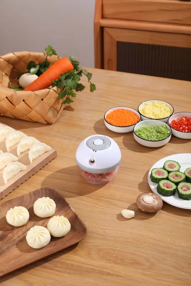 Fruit vegetable tools manual pepper pullcord chopper mini food cutter garlic chopper vegetable pull onion chopper