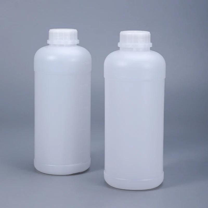 1Liter HDPE Cylinder Shape Plastic Bottle For Chemical Industry