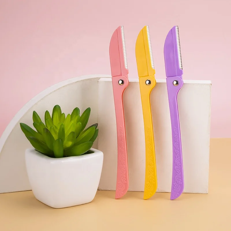 OEM Women Fold Eyebrow Razor Dermaplaning tool 1 Blade Makeup Tool Trimmer razor