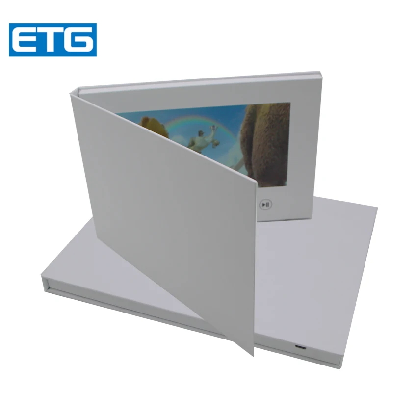 Hot 5 inch 128MB video greeting brochure card wedding invitations