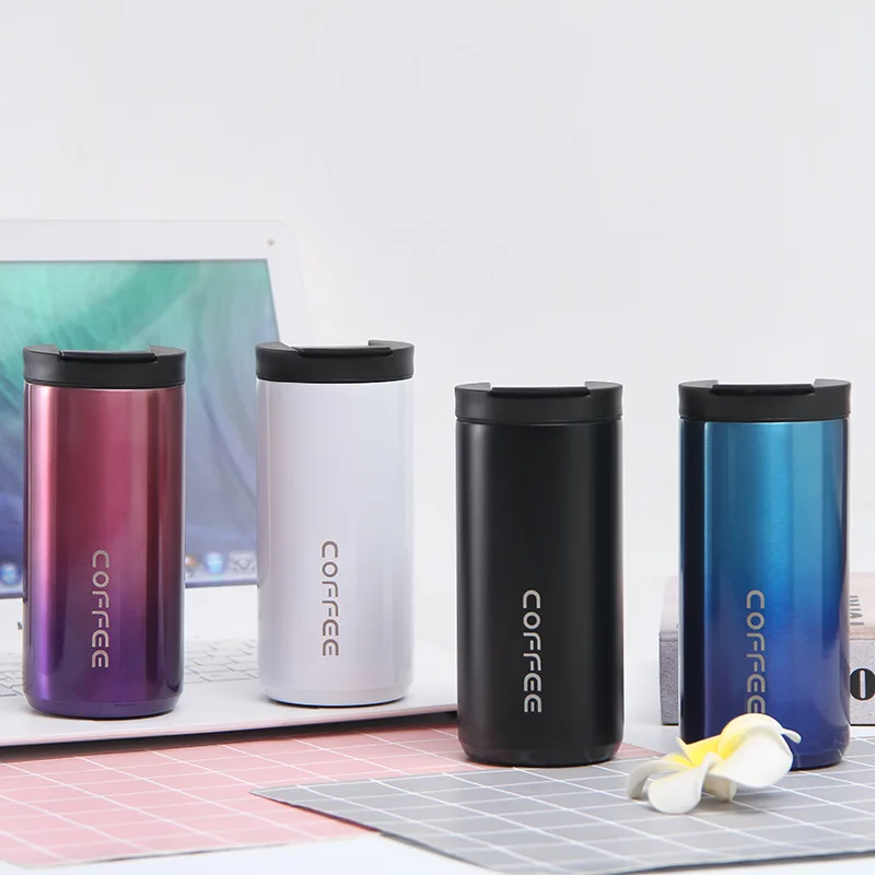 400 мл прямой напиток вакуумная изоляция стакан Творческий градиент большой выбор детской одежды портативные чашки кофейная кружка из нержавеющей стали