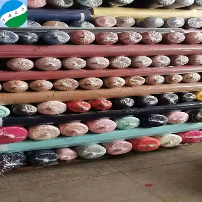 Warehouse  good quality polyester bubble chiffon dyed fabric in stock lot tecidos importados da china
