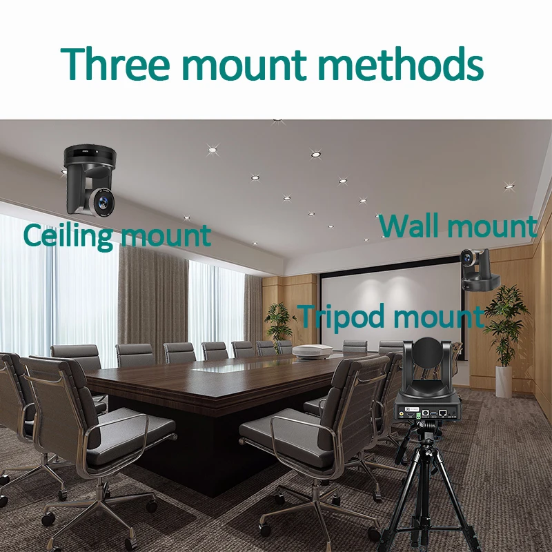 Auto Focus 12x Optical Zoom Full HD Live Streaming USB PTZ Conference IP Network Digital Meeting Camera