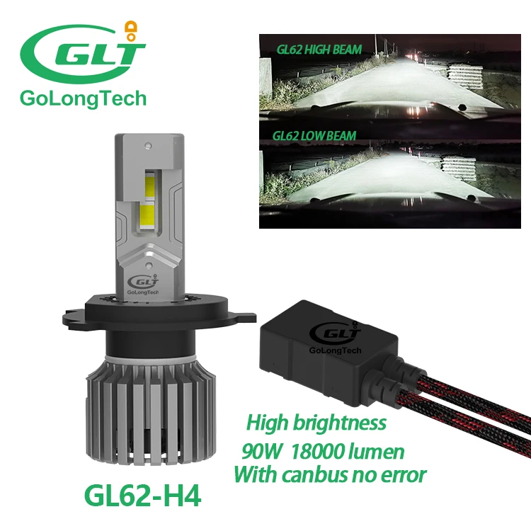Golongtech 90W Car Led Headlight 45W  Car Accessories h4 led headlight 16000lumen 90w