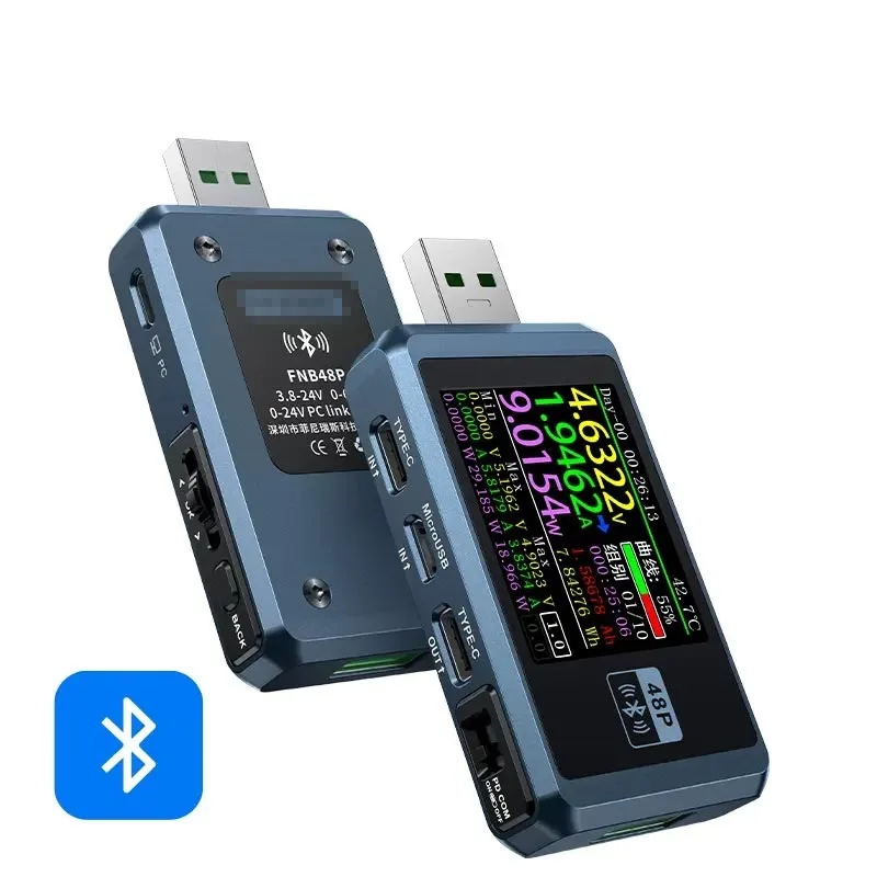 USB тестер 4-24 В 6.5A LCD A & C напряжение тока дисплей мультиметр