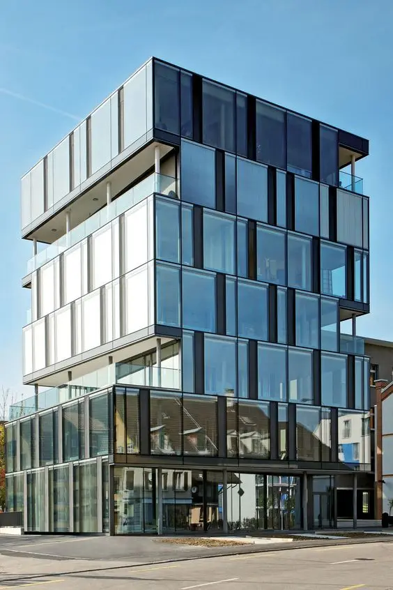 building project facade panels exterior insulated glass aluminum curtain wall