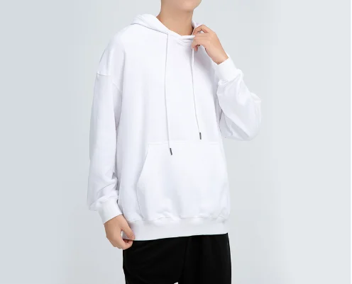 Hot sale cotton breathable blank custom logo free sample baggy french terry hoodie 460 gsm