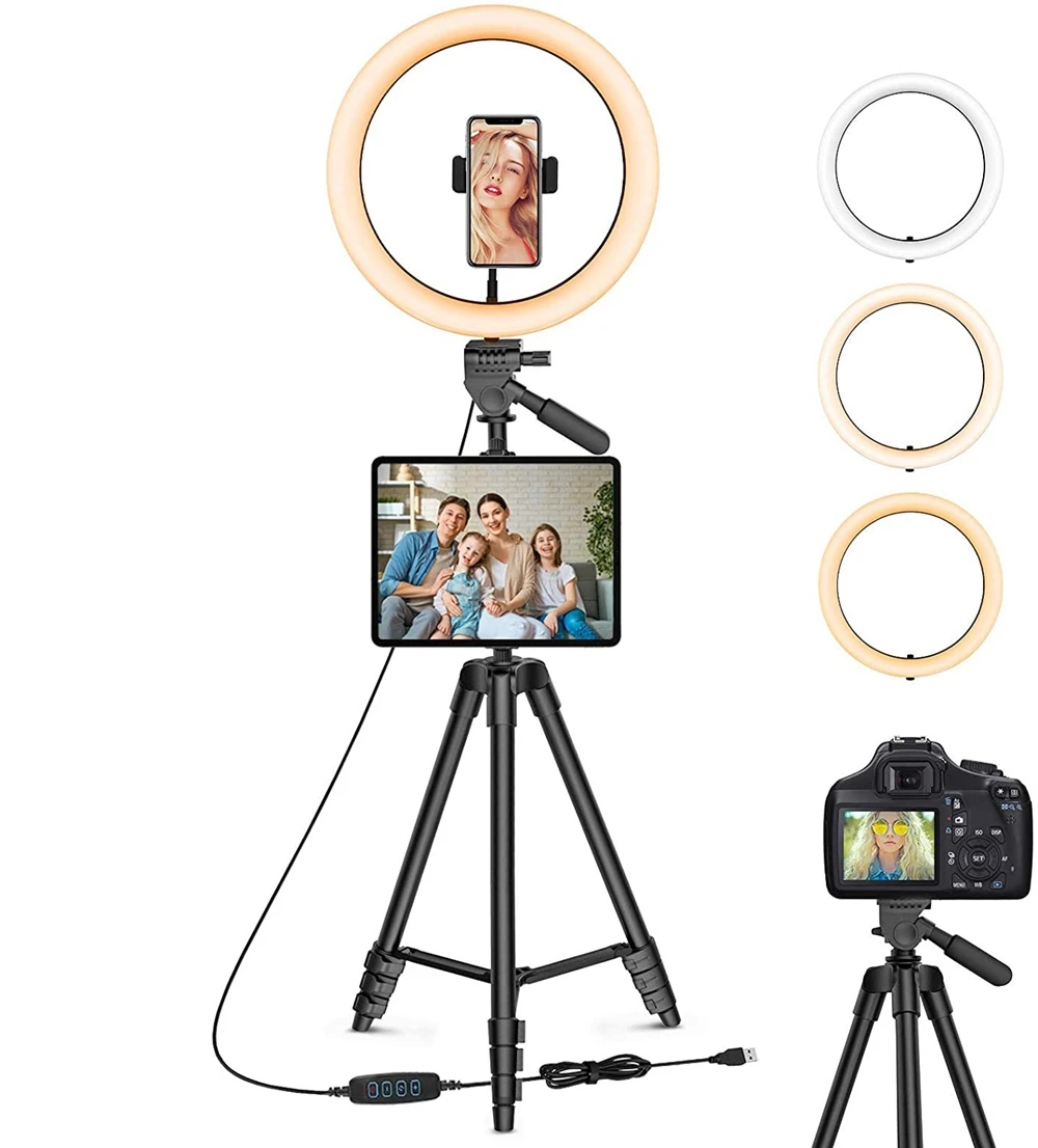 Multifunctional selfie phone small webcam ring light For Live Stream